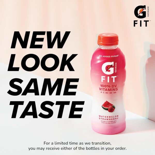 Gatorade Fit Electrolyte Beverage, Healthy Real Hydration, Watermelon Strawberry, 16.9.oz Bottles (12 Pack) - Image 2